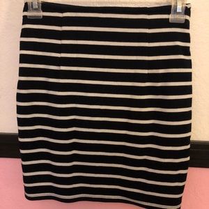Navy striped skirt